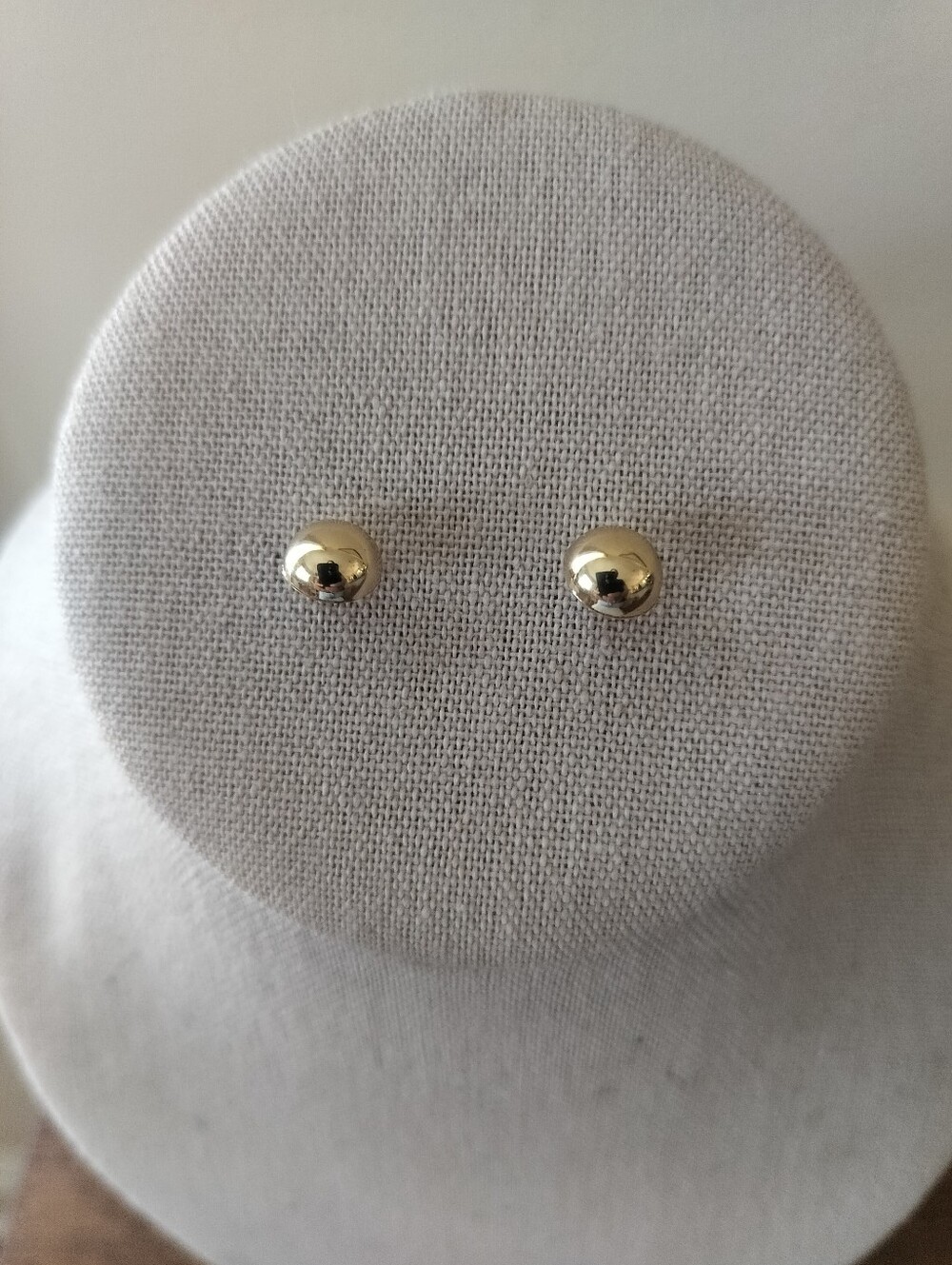 14k Yellow Gold Ball Stud Earrings - Classic Women